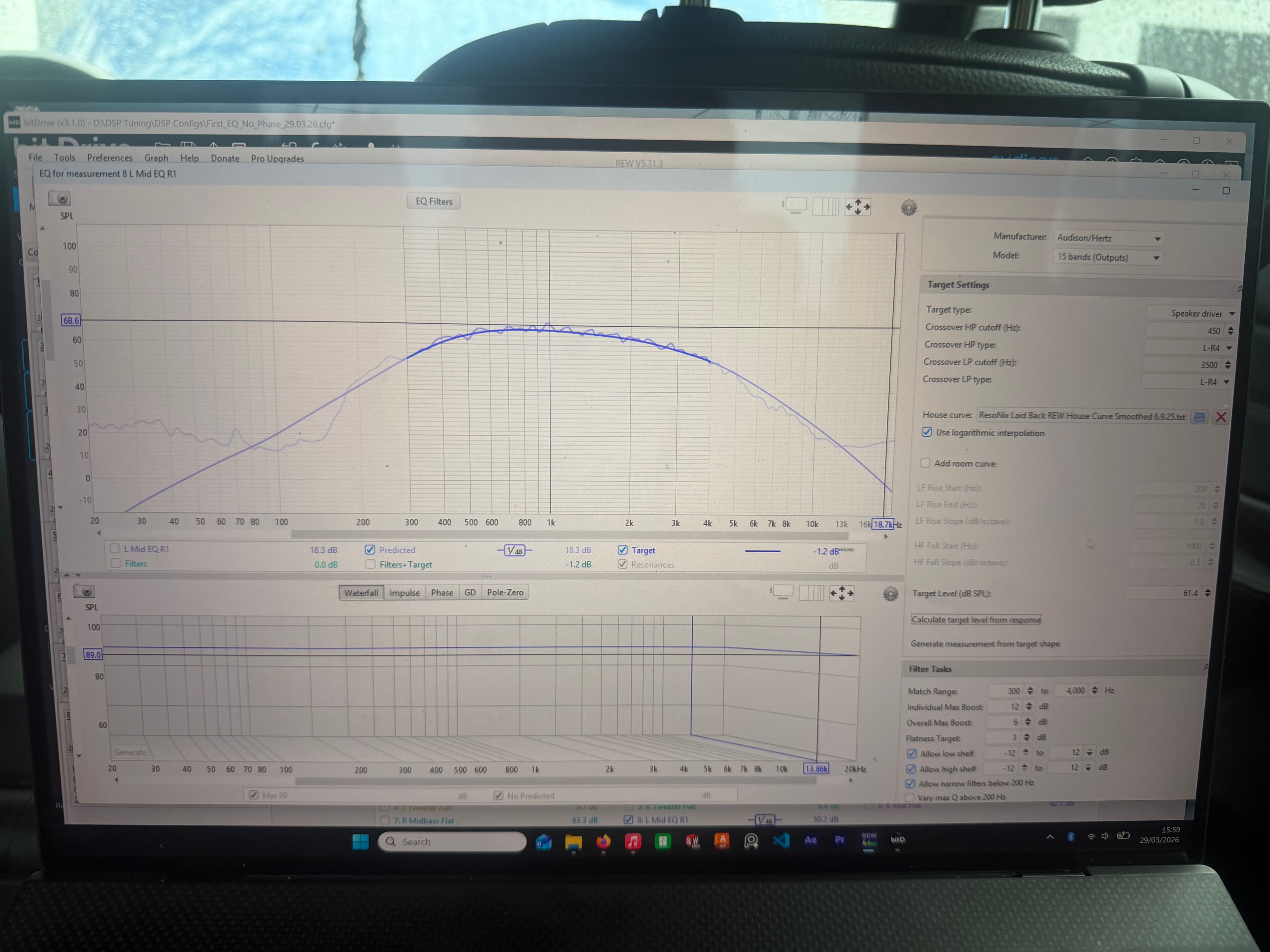 Matching mids EQ to less harsh EQ curve