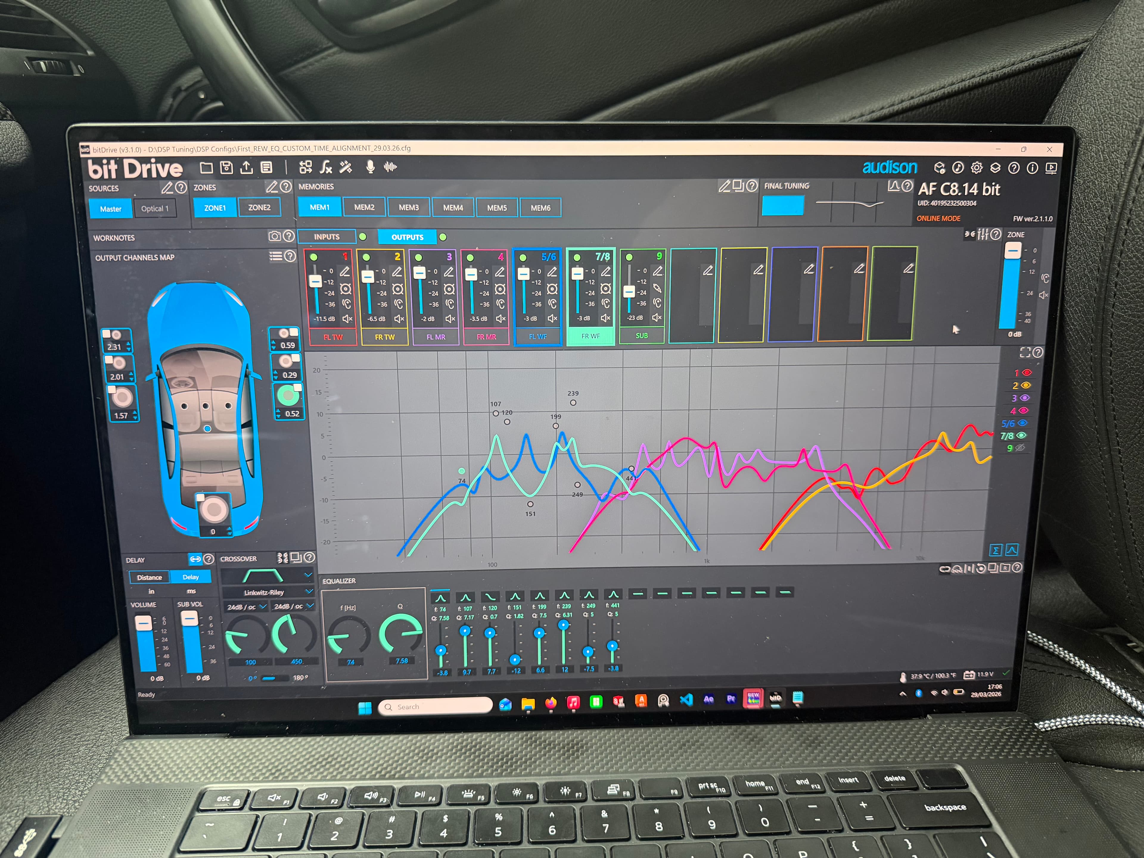 Uploading new EQs to DSP