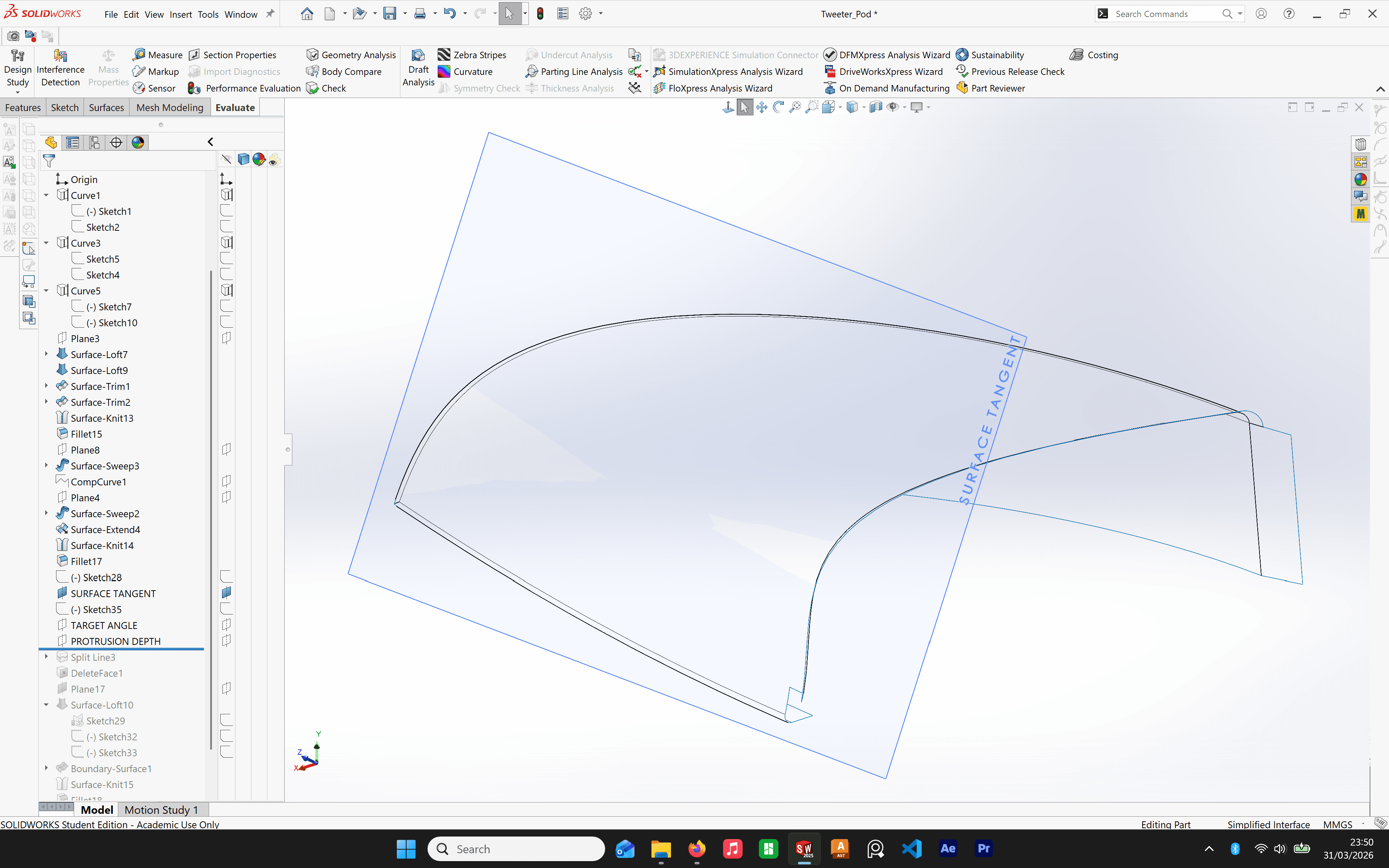 Horizontal angle control